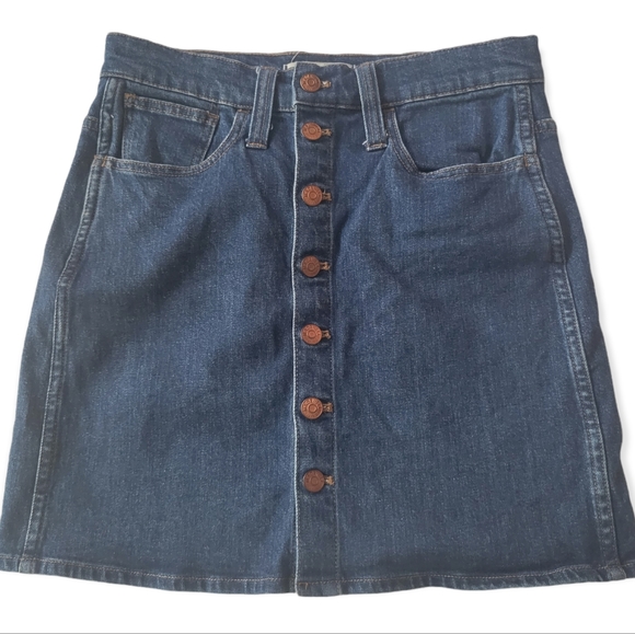 Madewell Stretch Denim Stright‎ Mini Skirt Size 26 - Picture 1 of 13